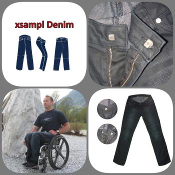 xsampl Denim elastische Jeans, schwarz Gr. 32/36
