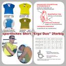 2farbiges T-Shirt mit Ergoschnitt fit2sit "ergo Duo", gelb / olive, M